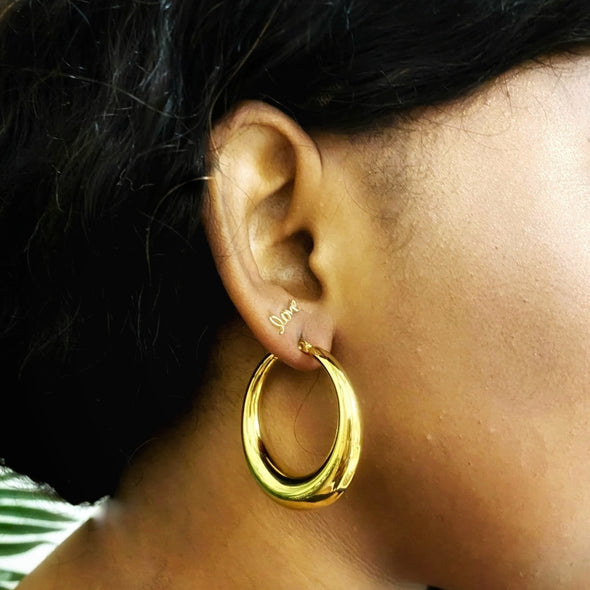 Large Chunky Hoop Earrings