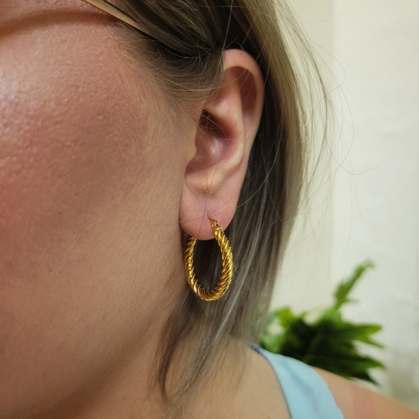 Single Rope Hoop Earrings