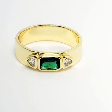 Emerald Green Cubic Zirconia Ring