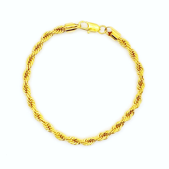 14K Gold Overlay Rope Bracelet