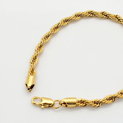 14K Gold Overlay Rope Bracelet