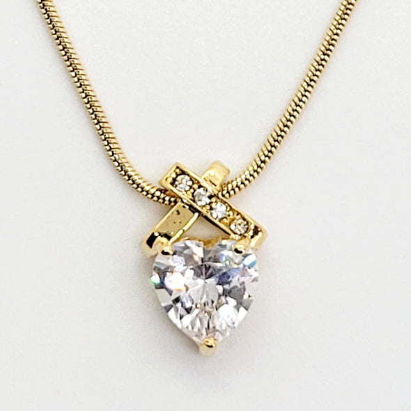 Infinity Heart Necklace with Swarovski Crystals