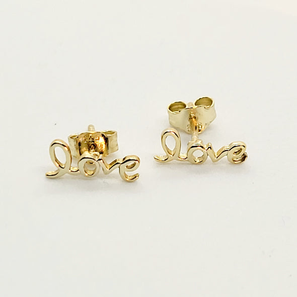 "Love" Stud Earrings