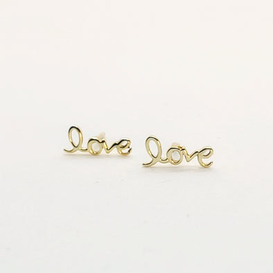 "Love" Stud Earrings