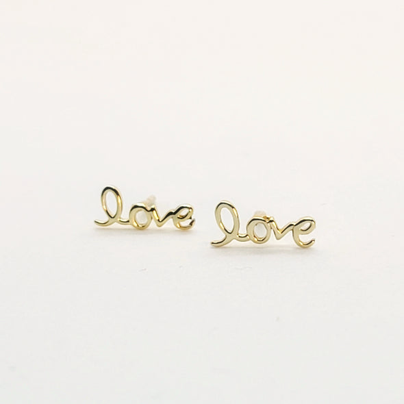 "Love" Stud Earrings