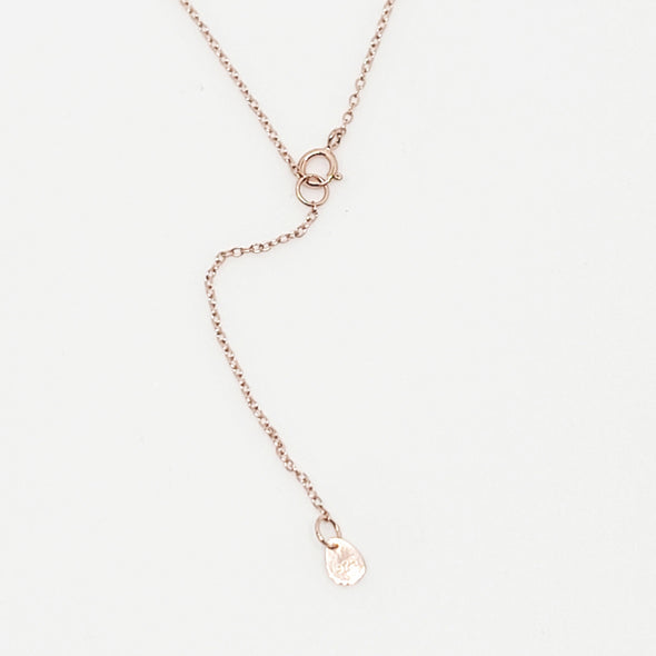 Sterling Silver Bar Necklace in Rose Gold