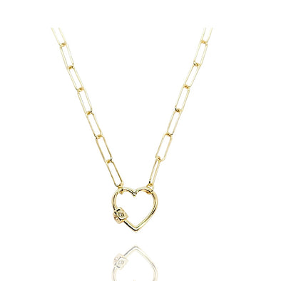 Heart Gold Link Necklace